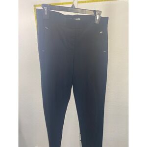 89th + Madison Womens Black Ponte Pull On Dress Pants Size Medium Stretch Office